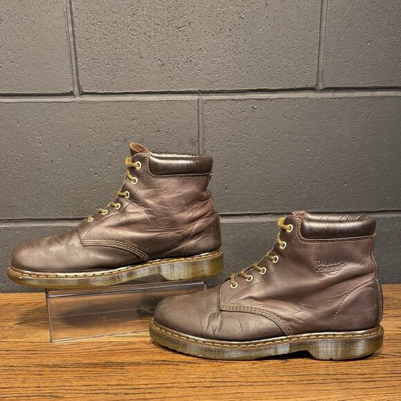 Dr. Martens Other - Vintage Dr. Martens Chunky Brown Leather Lace Up AirWair Boots Men’s 12